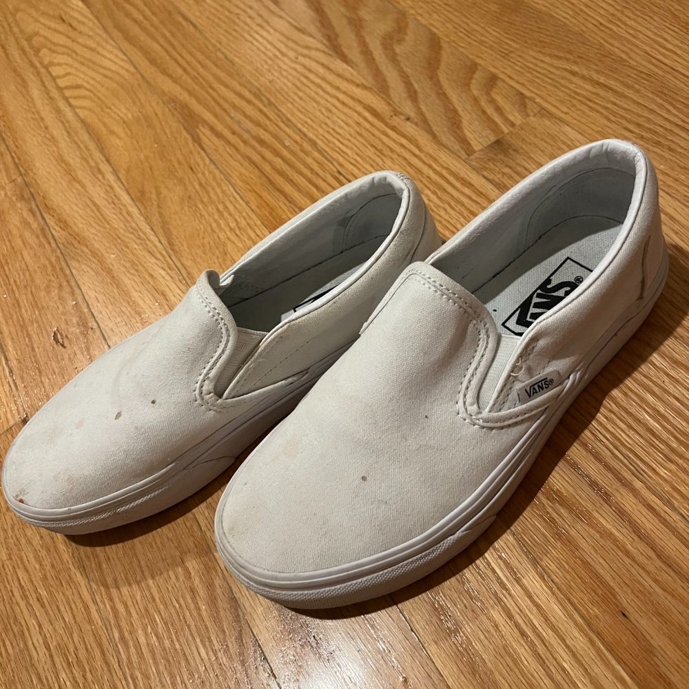Women's white slip on vans - Picture 3 of 3